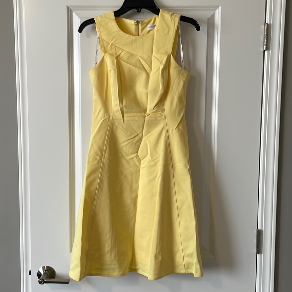 Yellow Calvin Klein Cocktail Dress